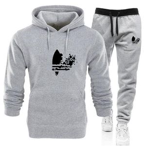 Diseñador 2pcs chándales Chándales Hombres sudaderas con capucha pantalones Ropa para hombre Sudadera Pullover para mujer Casual Tenis Deporte Chándal Traje de sudor