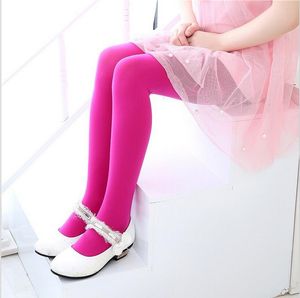 Heißer Verkauf 3–14 Jahre Kinder tanzen Strumpfhosen, Mädchen Candy Color Leggings Socken Unterhosen Kinder Sport Strumpfhosen