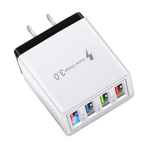 Hot Sale 3.1A mobiele telefoonlader 4 Port USB Charger Adapter Travel USB Wall Charger voor iPhone en Android