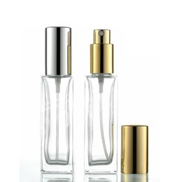 Hot Koop 30ml Rechthoekig glas parfumfles geanodiseerd aluminium fijne mist spray fles gratis verzending WB1221