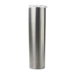 Hot Koop 35oz Skinny Tumbler met deksel en stro Naadloze Sainless Steel Straight Cup Vacuüm Geïsoleerde Waterfles Travel Mok Koffie Bekers