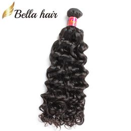 Bellahair Maleisische Water Wave Hair Extensions Haarbundels Maagd Haar Weeft 10-30 inch Dubbele inslag