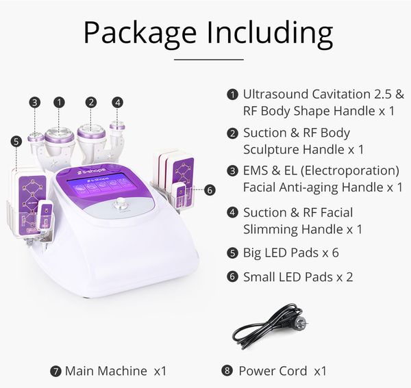 Offre spéciale 5 en 1 lipo laser liposuccion rf lipo 30k cavitation minceur machine