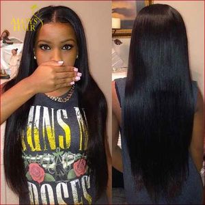 Peruviaanse Maleisische Indiase Braziliaanse Steil Haar Weave Bundels 100% Virgin Menselijk Haar 3 stks Lot Goedkope Remy Hair Extensions Natural Black 1B #