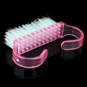 Venta caliente 6.5 * 3.5 cm Pink Nail Art Dust Brush Herramientas Limpieza de polvo Manicura Pedicura Herramienta Accesorios para uñas LX7657