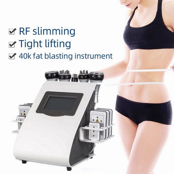 Hot-Sale 6 en 1 Cavitation Lipo Laser Machine Kim 8 Cavitation Lipo Laser Perte de Poids Minceur Ultrasons 40K Cavitation Machine