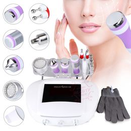 Offre spéciale 6 en 1 Microdermabrasion pour l'acné marteau froid ultrasonique Bio galvanique gant visage nettoyage en profondeur beauté Machine