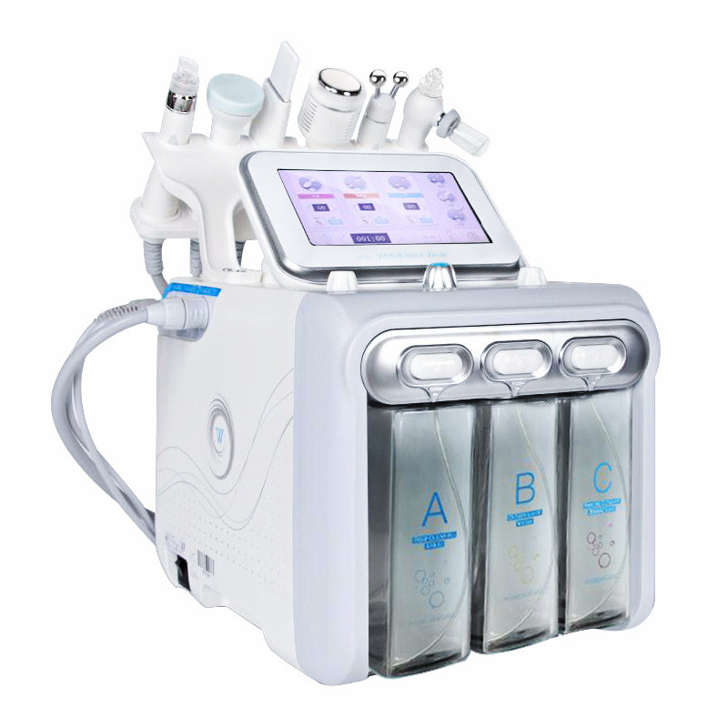 6 In 1 Vacuum face cleaning Water Oxygen Jet Peel Hydro Diamond Dermabrasion Machine Pore Cleaner Facial Care Beauty