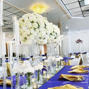 Arrangement de fleurs fait à la main, 60 à 80cm, pour support doré, pièce maîtresse de Table, boule de fleurs, décoration de fête de mariage, offre spéciale