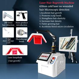 Offre spéciale 650nm Diode Laser croissance des cheveux Machine repousse Anti-perte de cheveux thérapie par la lumière LED follicule pileux proactivé croissance rapide