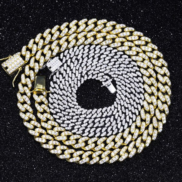 Vente chaude 6 mm à ligne unique VVS Diamond Chain S925 Silver Gra Moisanite Colliers de liaison cubaine