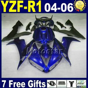 Kit de carenado de 7 regalos para YAMAHA R1 2004 2005 2006 azul negro YZFR1 04 05 06 carenados 32AX juego de carrocería de motocicleta de carretera de inyección