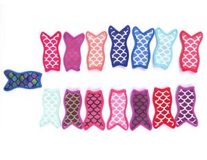 Hot Koop 9 * 17.5cm Neopreen Mermaid Printing Popsicle Ice Sleeves Vriezer Houders voor Kinderen Zomerijs Gereedschap Gratis Schip