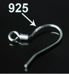 Hot Sale 925 Sterling Silver Earring Bevindingen Fish Hooks Sieraden Diy Ear Haak Fit oorbellen voor sieraden Maken Bulk Bulk Lots9539314