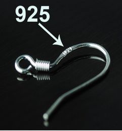 Hot Sale 925 Sterling Silver Earring Bevindingen Fish Hooks Sieraden Diy Ear Haak Fit oorbellen voor sieraden Maken Bulk Bulk Lots1794325