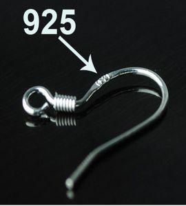 Vente chaude 925 résultats de boucles d'oreilles en argent sterling crochets de poisson bijoux bricolage crochet d'oreille boucles d'oreilles adaptées pour la fabrication de bijoux en vrac lots8712605