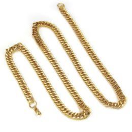 Hot Sale 9mm 14K Gold Pating Heren Hip Hops Miami Cuban Link Chain Necklace