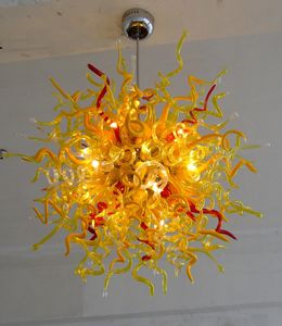 Lumières AC 110 v/120 v Art plafonnier éclairage en gros lustre chinois en cristal soufflé à la main moderne avec ampoules LED