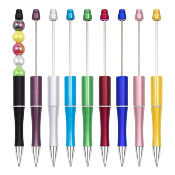 Vente chaude Ajouter une perle bricolage stylo à balle stylos à perles d'origine les stylos personnalisables lampe personnalisable outil d'écriture de la lampe personnalisable JL1891