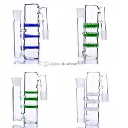 Hookahs Ash catcher 18.8-18.8 triple HC tres receptores de panales 14-14 mm de alta calidad para bongs de vidrio