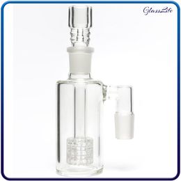 Fumeurs Bongs Verre Cendre Catcher 14mm 18mm Adaptateur Tuyau D'eau Narguilés 4,5 pouces 45 90 Degrés Pour Brûleur À Huile Plate-Forme Cire Dabber Outil Kit