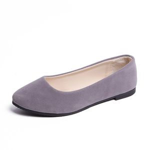 Vente chaude-à-soled Chaussures Casual Chaussures Pure-color Fashion Slacker Women's Frosted Top Flat-soled Shoes