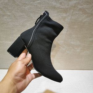 Offre spéciale-automne/hiver nouvelle version coréenne pour femmes de la balade après fermeture éclair talon aigre rétro talons de banquet d'affaires