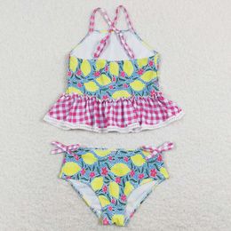 Vente chaude pour bébés filles maillot de bain imprimé mignon kids de créateurs de créateurs filles maillots de bain 2pcs sets boutique des filles de natation des filles d'été
