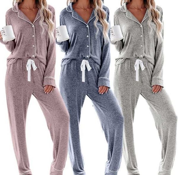 Ensembles de pyjama confortables en Fiber de bambou pour femmes, 2 pièces, Style européen, vente en gros, vêtements de nuit personnalisés pour filles, offre spéciale