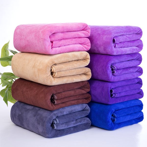 Vente chaude serviettes de bain 100% coton serviette 7 couleurs disponibles fibre de coton naturel respectueux de l'environnement brodé serviette de bain Y200428