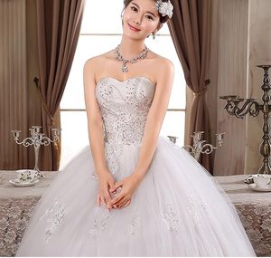 Hot Vente perlage 2018 New Sweetange coréenne style doux blanc princesse mode robe de mariée en dentelle romantique Custom Made