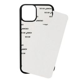 Blanco 2D Sublimatie TPU + PC Zachte mobiele telefoon gevallen voor iPhone 13 12 Mini 11 Pro MAX X XR SAMSUNG S21 S21ULTRA met aluminium inserts