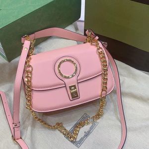 hete verkoop Blondie Designer Tas Keten Schoudertas Echt leer Crossbody Tassen Dameshandtassen Ronde in elkaar grijpende Letter Messenger Portemonnee