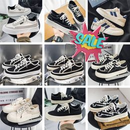 Hot koop Canvas Schoenen voor Vrouwen en mannen Sneakers Casual Platforms Mode Zwart Wit Sneakers voor Dames Dikke Zool eur39-44