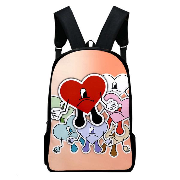 Vente chaude dessin animé mignon girls étudiant imperméable Bookbags Custombags enfants Sacs d'école Bad Bunny Sac à dos