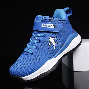 Offre spéciale pas cher enfants basket-ball baskets maille respirant basket-ball chaussures de sport pour garçons antidérapant enfant athlétique formateur chaussures