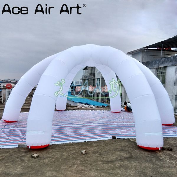 Carpa inflable de 7 m de diámetro con estructura de pata de araña de 6 pies sin lona con almohadilla de suela roja para exhibición o decoración de eventos