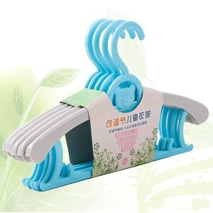 Goedkope promotionele 30 stks Mini multifunctionele kleurrijke cartoon verstelbare uitschuifbare plastic baby kleerhanger