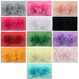 Vente chaude en mousseline de soie floral bébé bandeaux princesse mignonne filles bandeaux nourrissons nouveau-né bandes de cheveux designer enfants bâtons de cheveux A2637 170 Y2