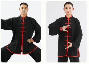 Remise Chaude Costume traditionnel chinois de Kung Fu pour hommes et femmes, vêtements de Sport de plein air décontractés, uniforme d'arts martiaux Tai chi, ensembles veste et pantalon