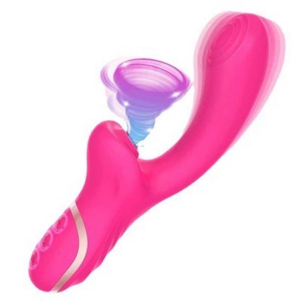 Vibrador de conejo de succión de clítoris de gran oferta para mujer vibrador de pezón de succión fuerte vibradores de rosa roja