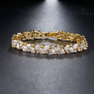 Hot Sale koper ingelegd 3a zirkon cz kubieke zirconia platina rose goud vergulde fijne mode sieraden armbanden armbanden