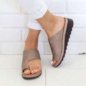 Gran oferta-COZULMA, sandalias cómodas para mujer con pie liso, chanclas ortopédicas correctoras de juanetes