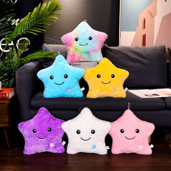 Vente chaude personnalisée Creative Luminal Twinkle Star Blowing Night Up En peluche Jouet en peluche avec lumière LED