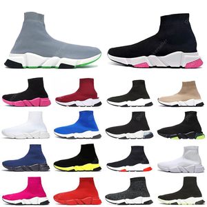 Top Fashion sock shoes men women sneakers high Boots triple Black Red White Beige Pink Cristal Clearsole mens trainers sports casual tennis shoe