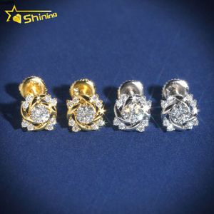 Hot Sale Design 10k massief goud Hpht /moissanite Lab Diamond Stud Earring Dropshipping