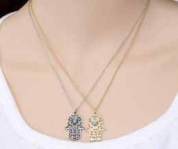 Offre spéciale Design chance Hamsa main pendentifs collier chance Fatima main paume déclaration collier colliers en gros livraison gratuite