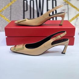 Vente chaude - Gladiator des concepteurs High Heels Femme T-STrap Pump Patent Leather Lady Shoes Summer 0803014506271