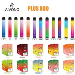Original 0% / 2% / 5% AIVONO AIM PLUS 800 Puffs Cigarettes électroniques jetables 550mah Batterie vapers cigarrillos desechables préremplie 3.2ML Capacité vapes