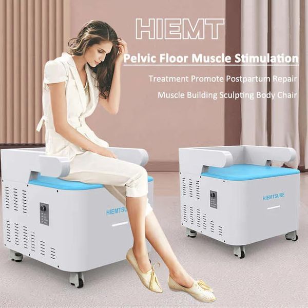 Venta caliente EMS Body Slim Muscle Build Chair Sin ejercicio Estimulación del suelo pélvico Ejercitador Kegel Terapia física Recuperación postnatal Salón de salud
